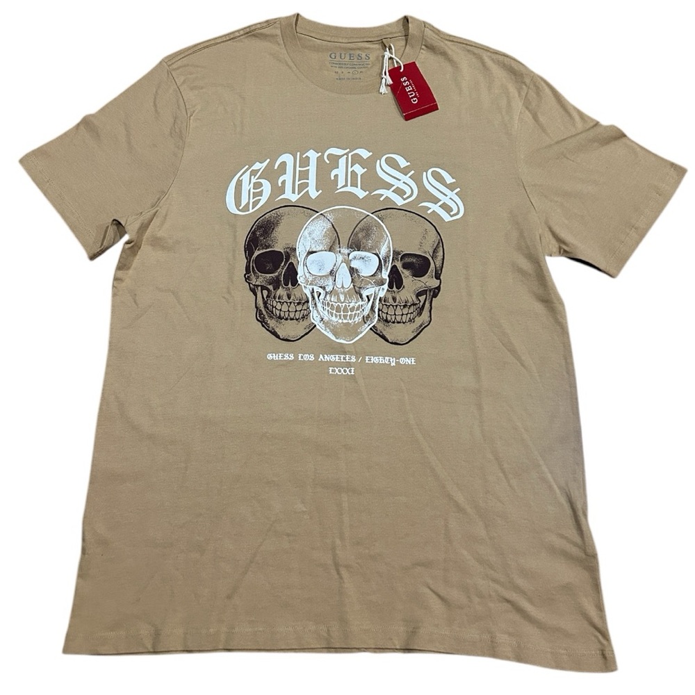 GUESS Tan Graphic Men's Shirt